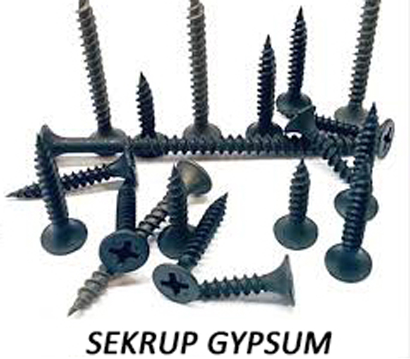 Jual mur baut surabaya | dynabolt, hexa ss304, baut roofing 11 Sekrup gypsum drywall screw hitam