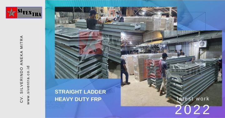 Straight ladder heavy duty frp